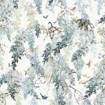 Wallpaper – Sanderson – Waterperry Wallpaper – Wisteria Falls Panel B – Aqua