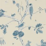 Wallpaper – Sanderson – Woodland Walk- Woodland Chorus – Indigo/Ecru