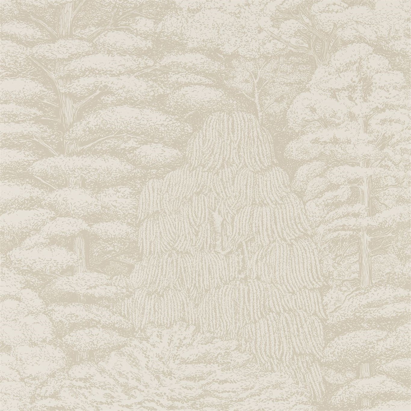 Wallpaper - Sanderson Woodland Walk Wallpapers Woodland Toile Ivory/Neutral