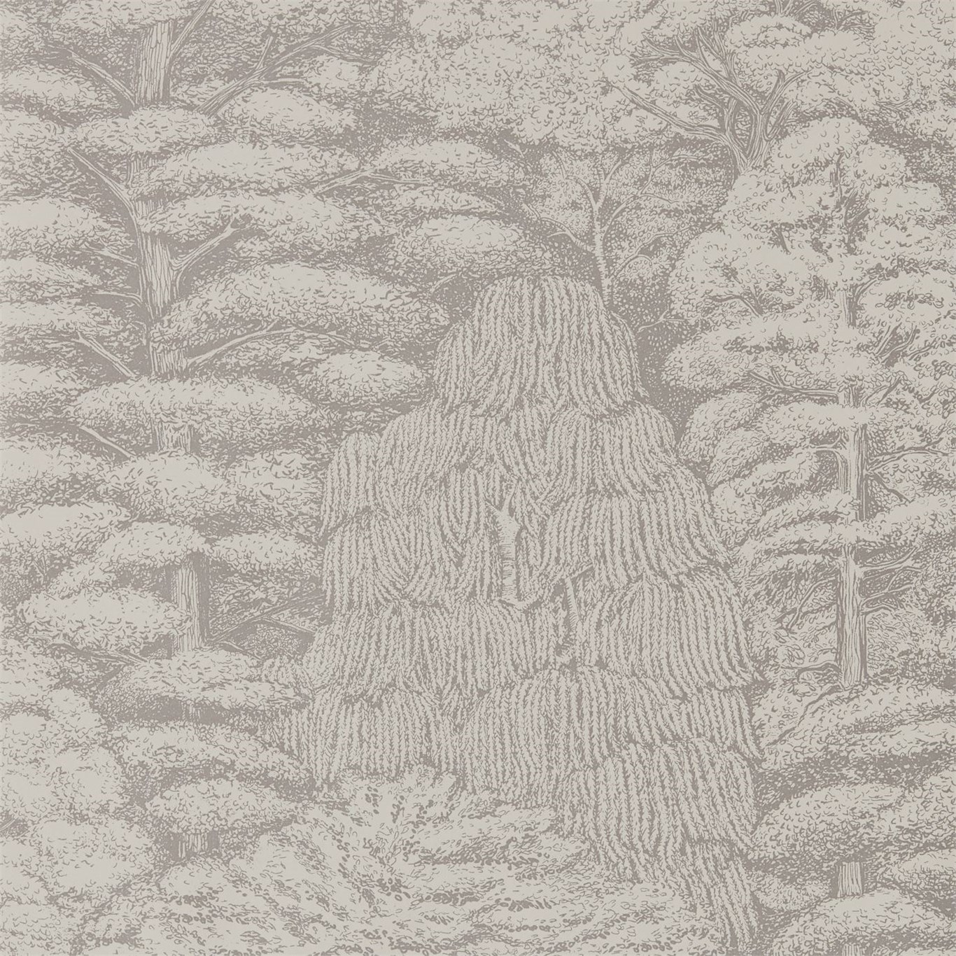 Tapet - Sanderson Woodland Walk Wallpapers Woodland Toile Linen/Gilver