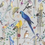 Tapet Christian Lacroix Histoires Naturelles Wallpaper Birds Sinfonia Argent