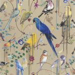 Tapet Christian Lacroix Histoires Naturelles Wallpaper Birds Sinfonia Or