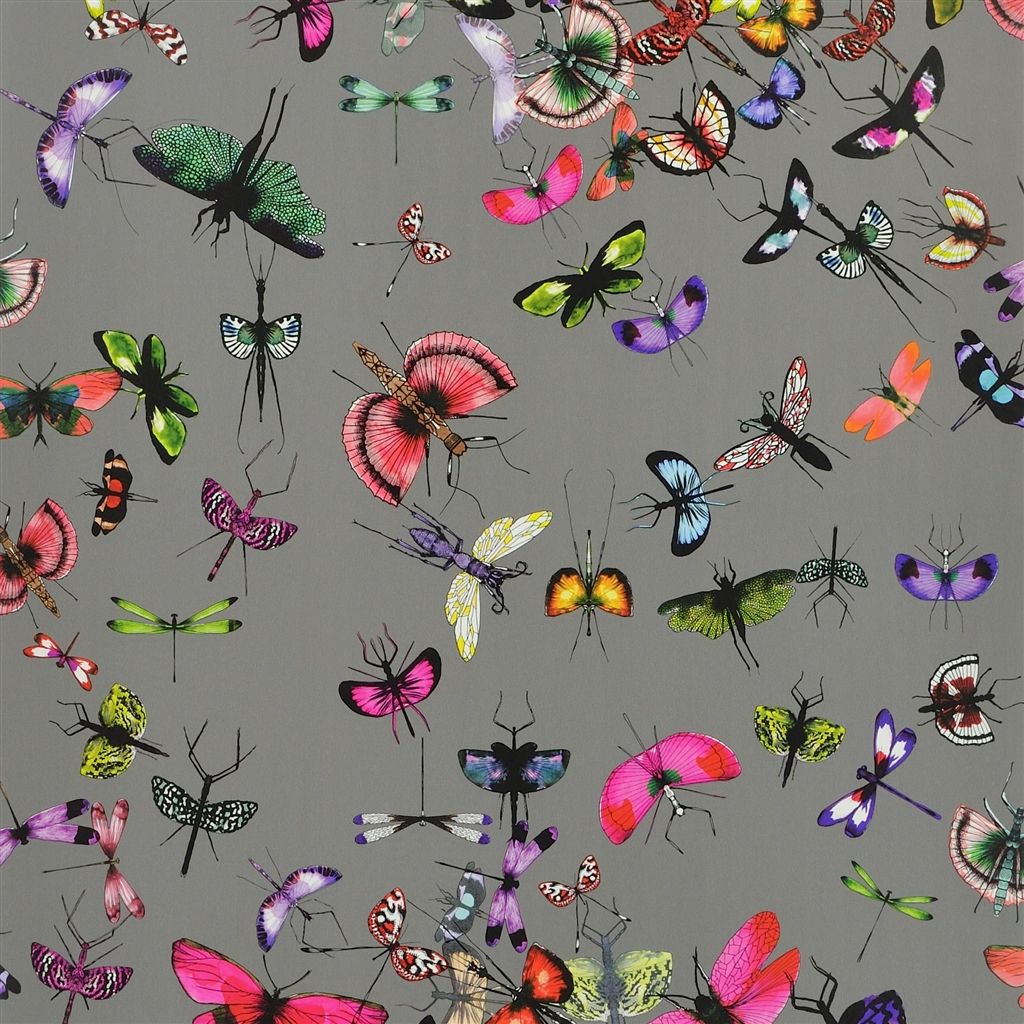 Tapet Christian Lacroix Nouveaux Mondes WALLPAPER Mariposa - Perle Wallpaper