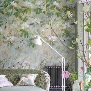 Tapet Designers Guild Scenes and Murals Wallpaper Kiyosumi Celadon