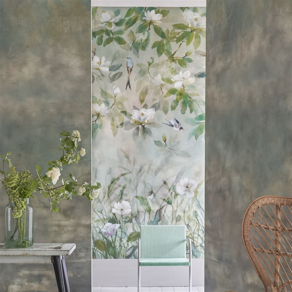 Tapet Designers Guild Scenes and Murals Wallpaper Kiyosumi Celadon