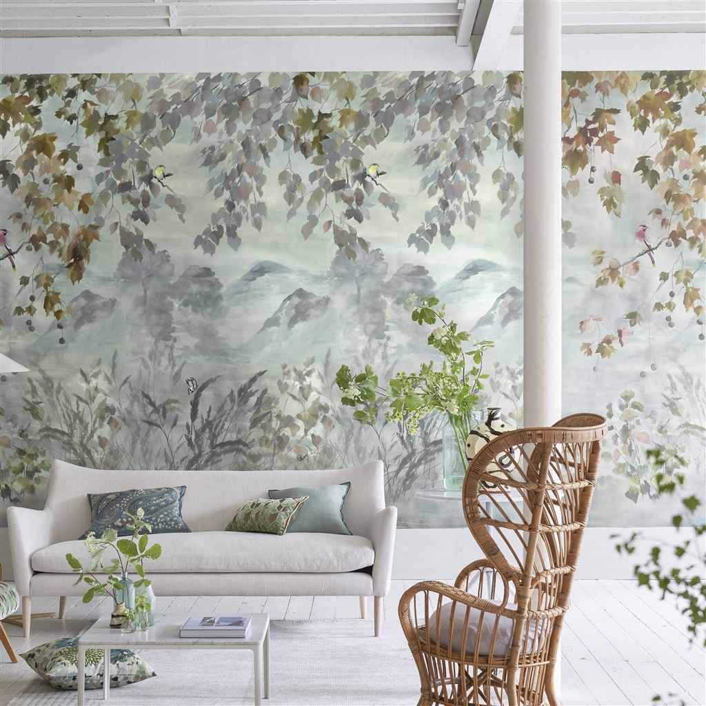 Tapet Designers Guild Scenes and Murals Wallpaper Miyako Scene 1 Dove