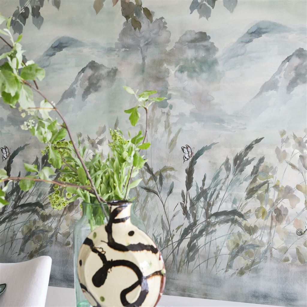 Tapet Designers Guild Scenes and Murals Wallpaper Miyako Scene 1 Dove