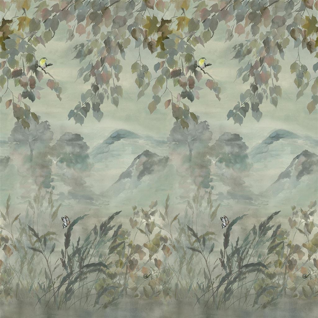Tapet Designers Guild Scenes and Murals Wallpaper Miyako Scene 1 Dove
