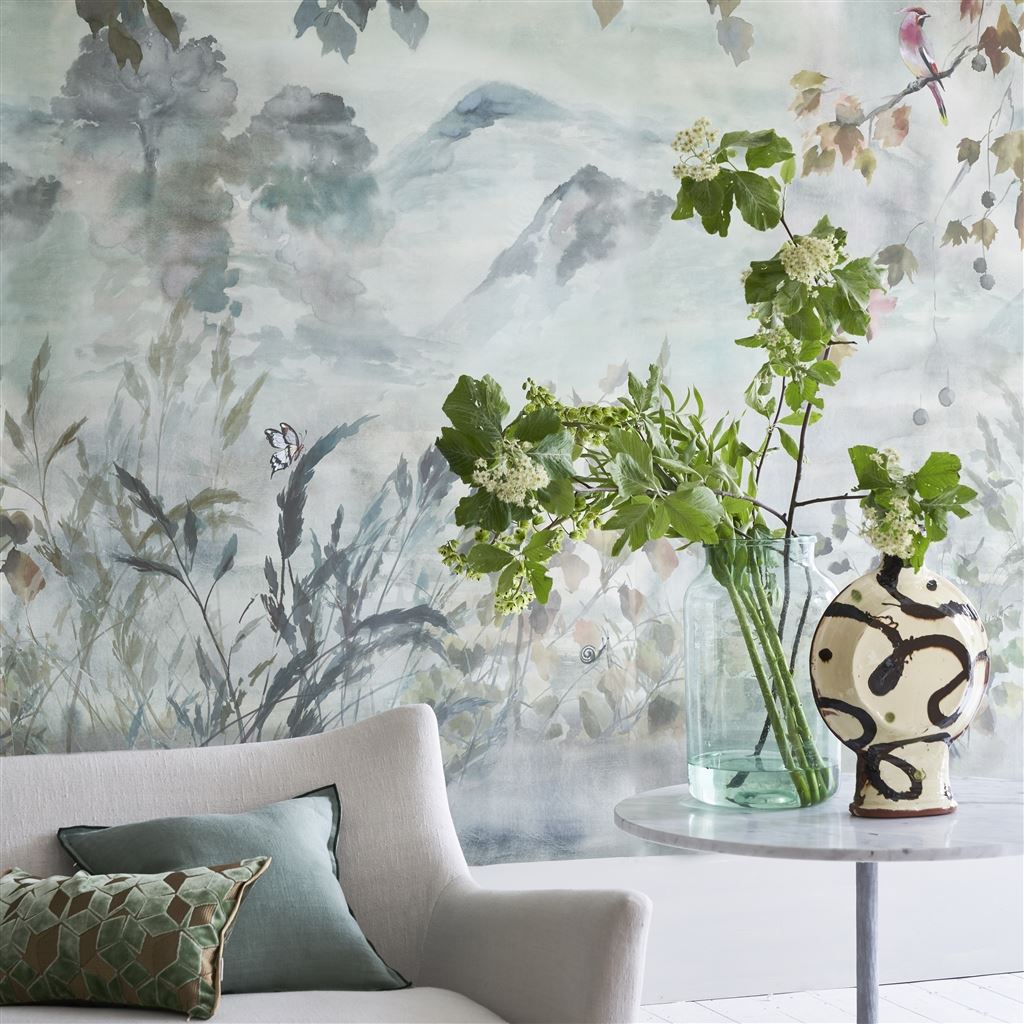 Tapet Designers Guild Scenes and Murals Wallpaper Miyako Scene 2 Dove