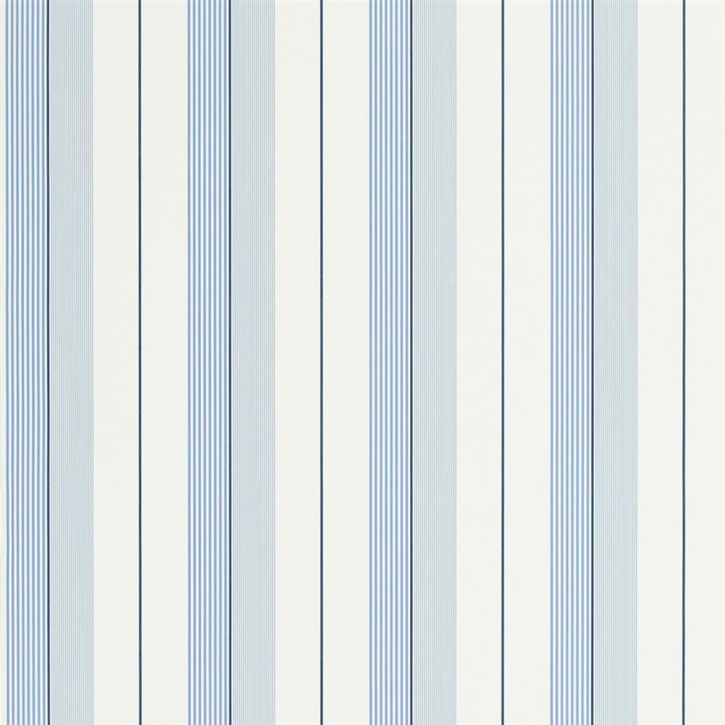 Wallpaper Ralph Lauren Signature Stripes and Plaids WALLPAPER AIDEN STRIPE - BLUE / WHITE