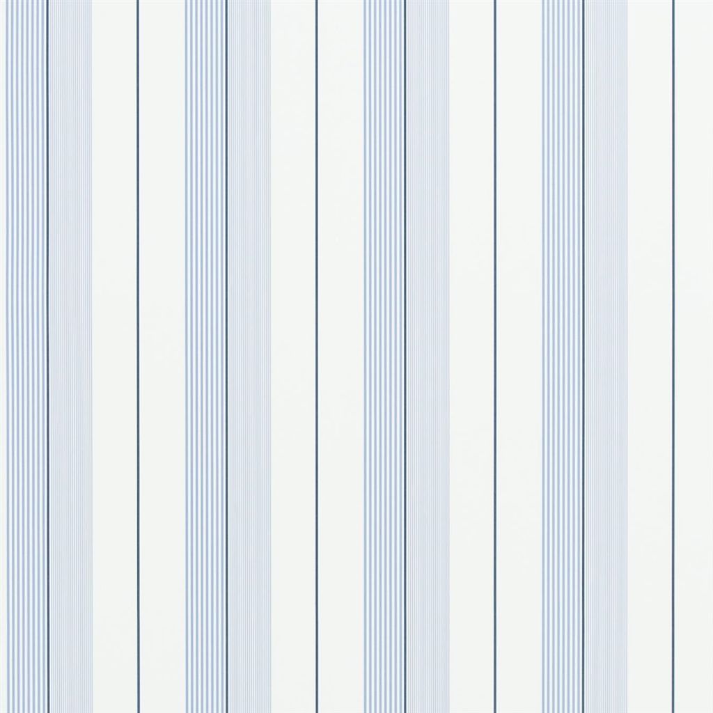 Wallpaper Ralph Lauren Signature Papers III Wallpaper Aiden Stripe - Blue / Navy / White