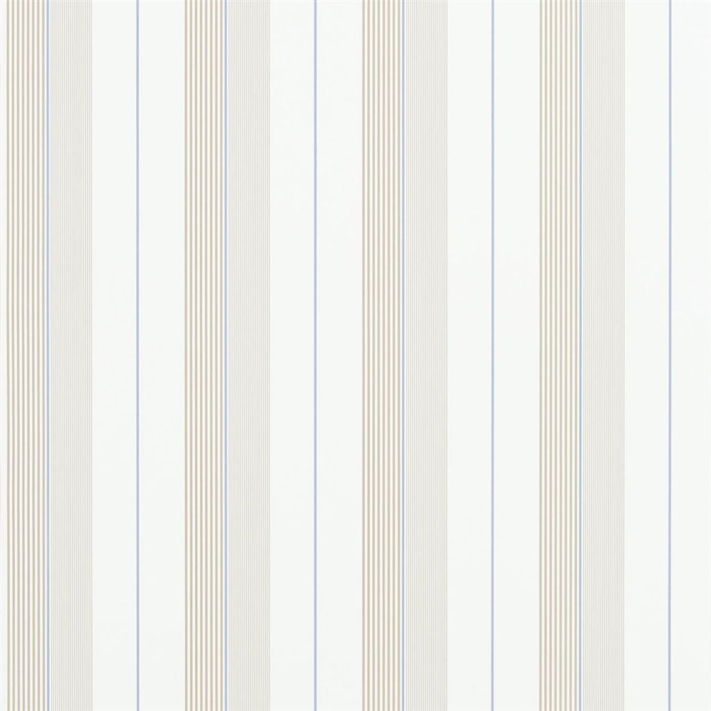 Wallpaper Ralph Lauren Signature Papers III Wallpaper Aiden Stripe - Natural / Blue