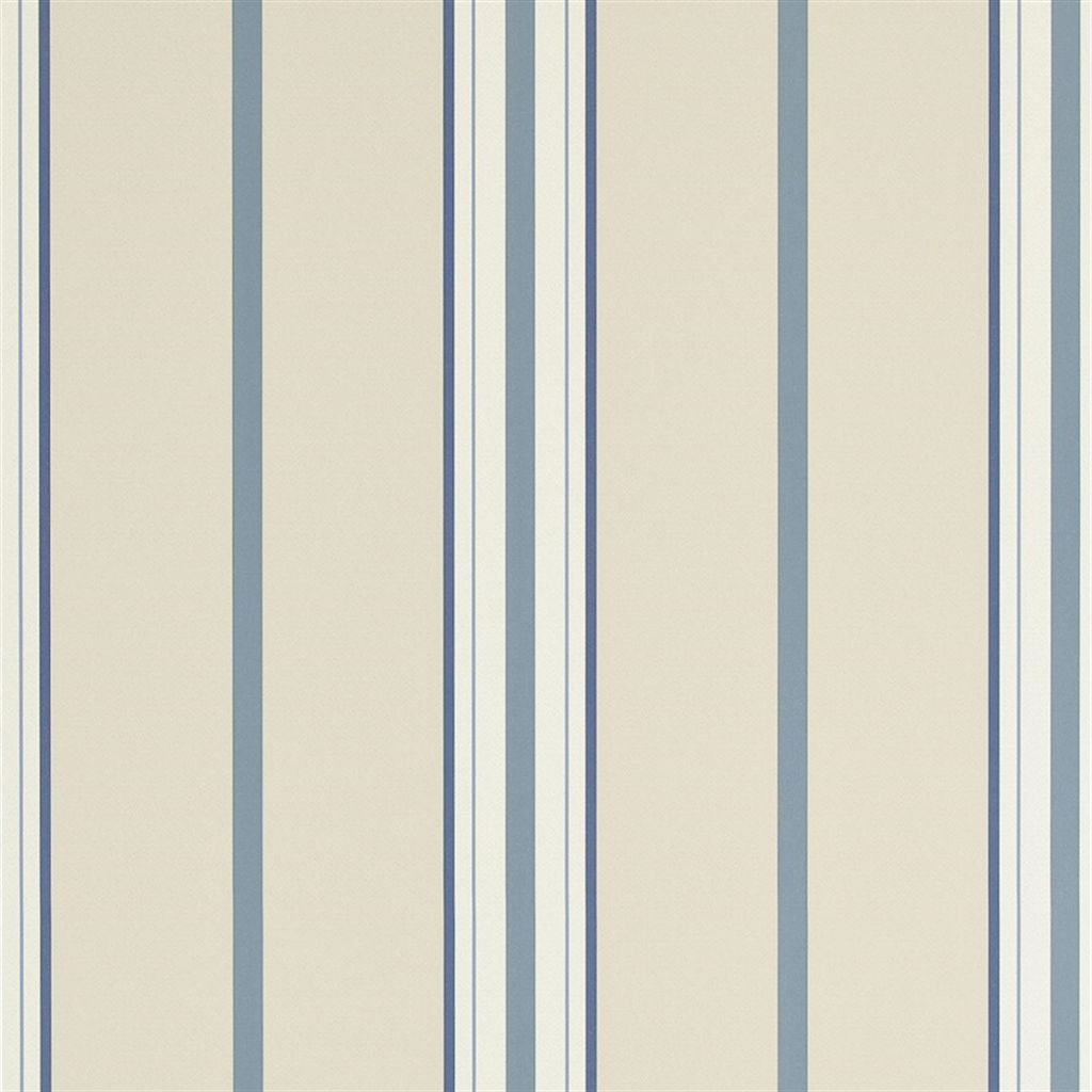 Tapet Ralph Lauren Signature Stripes and Plaids WALLPAPER MARDEN STRIPE - CREAM / NAVY