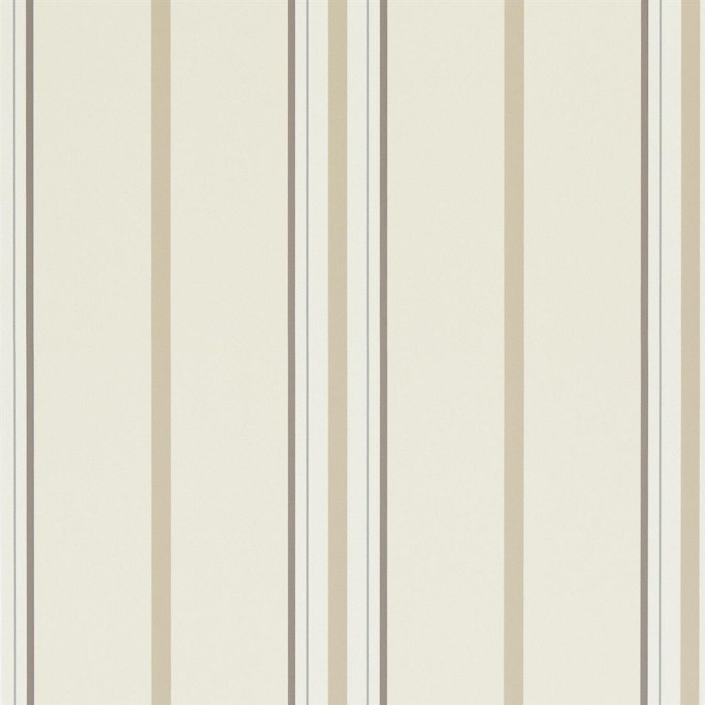 Wallpaper Ralph Lauren Signature Stripes and Plaids WALLPAPER MARDEN STRIPE - WHITE / TAN