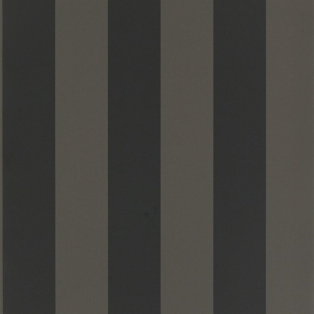 Wallpaper Ralph Lauren Signature Papers II WALLPAPER Spalding Stripe - Black / Black