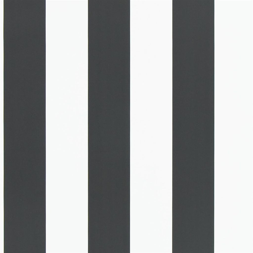 Wallpaper Ralph Lauren Signature Papers III Wallpaper Spalding Stripe - Black / White