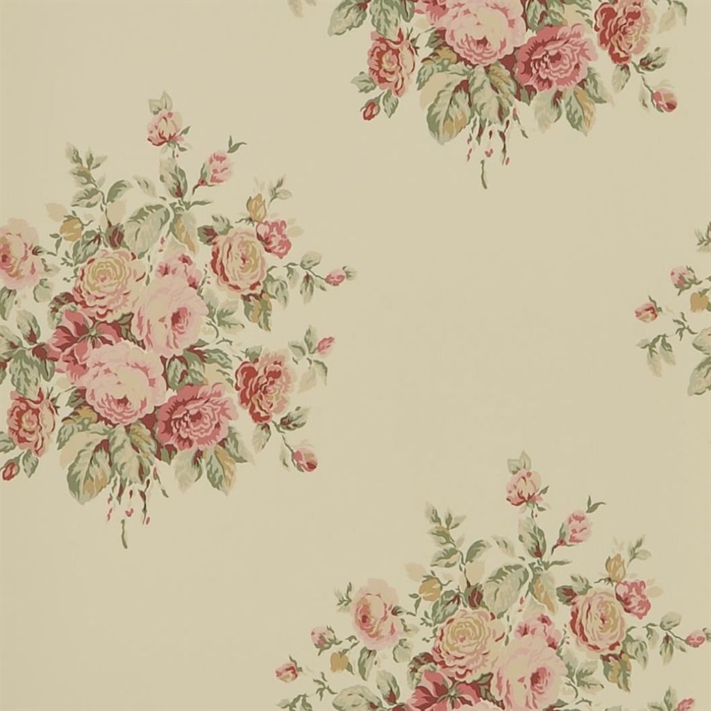 Tapet Ralph Lauren Signature Florals Wallpaper WAINSCOTT FLORAL - TEA