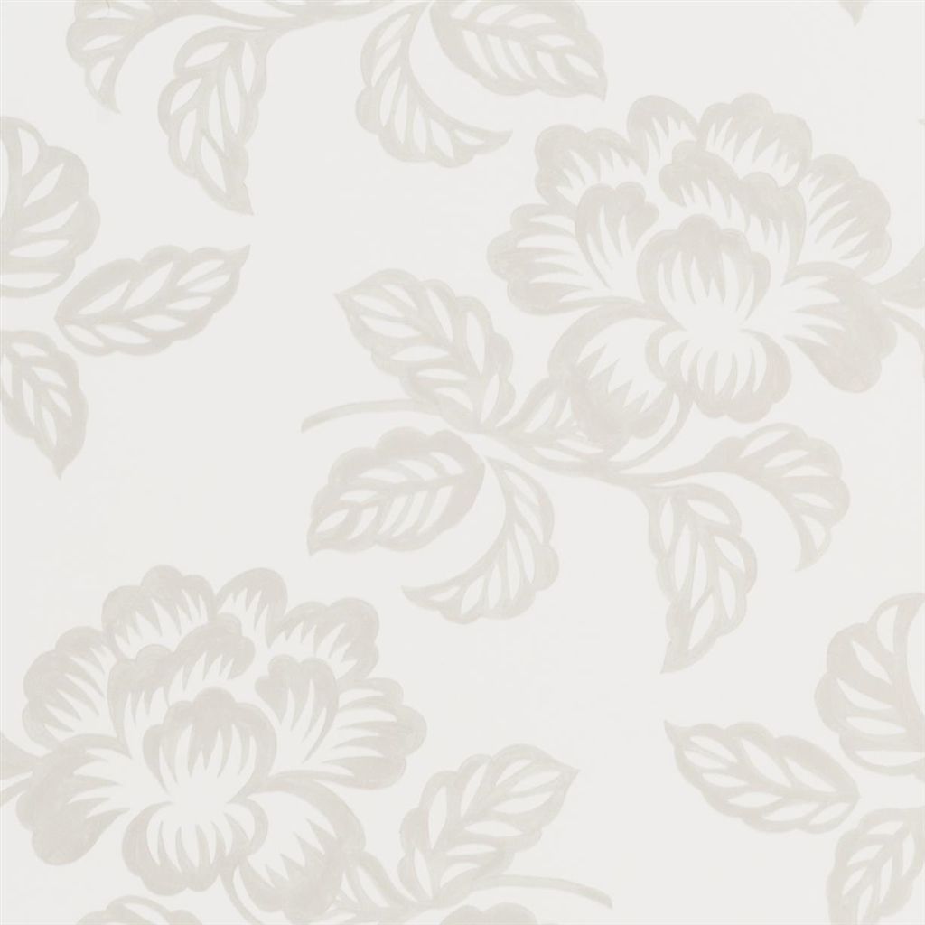 Wallpaper - Designers Guild - Majolica - Berettino -Ivory - Straight match - 53 cm x 10 m