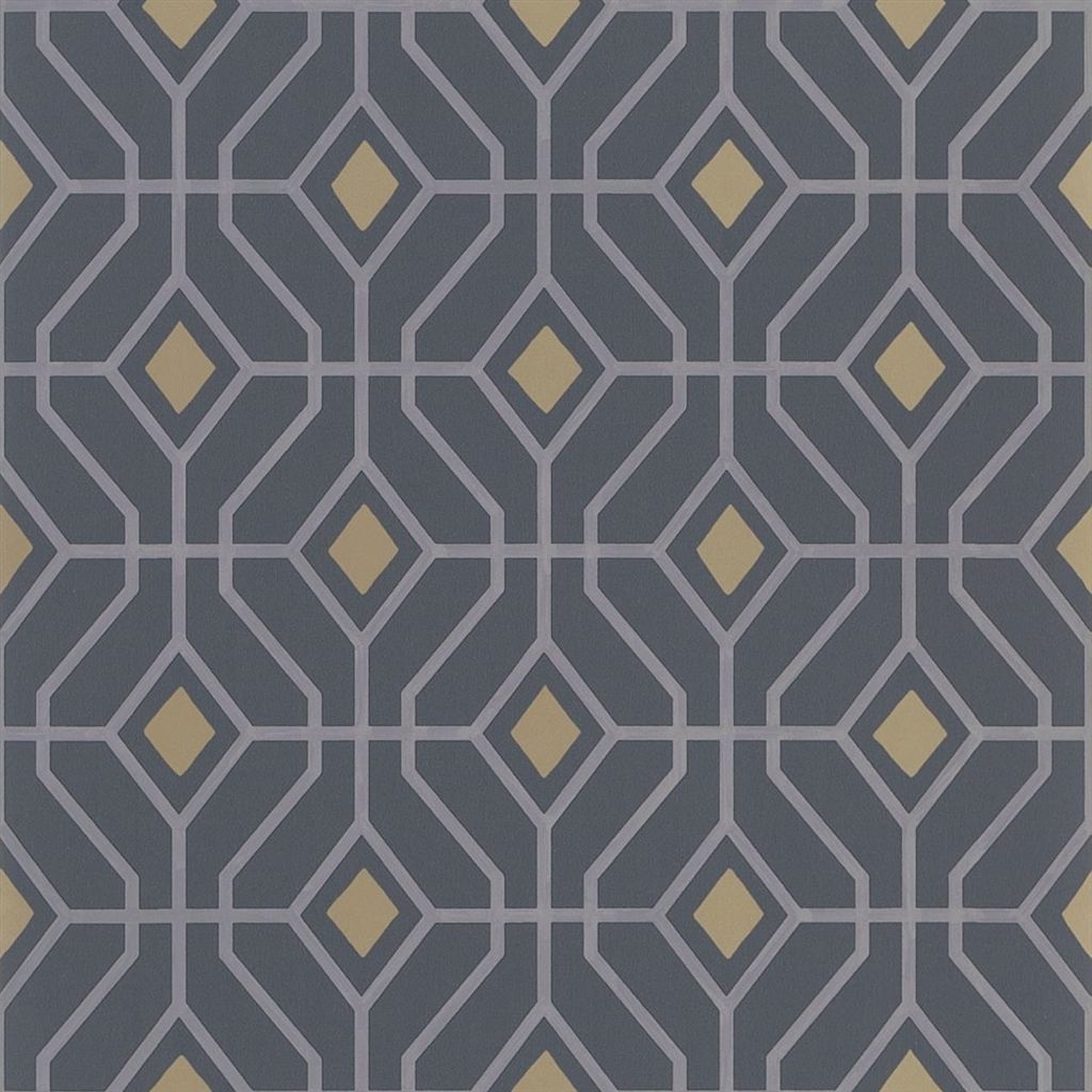 Wallpaper - Designers Guild - Majolica - Laterza - Graphite - Straight match - 53 cm x 10 m