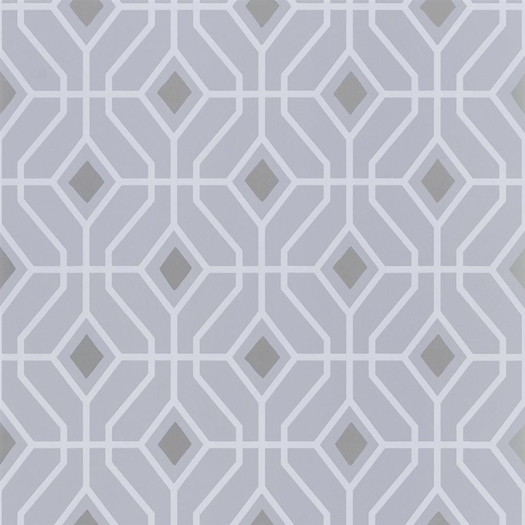 Wallpaper - Designers Guild - Majolica - Laterza - Platinum - Straight match - 53 cm x 10 m