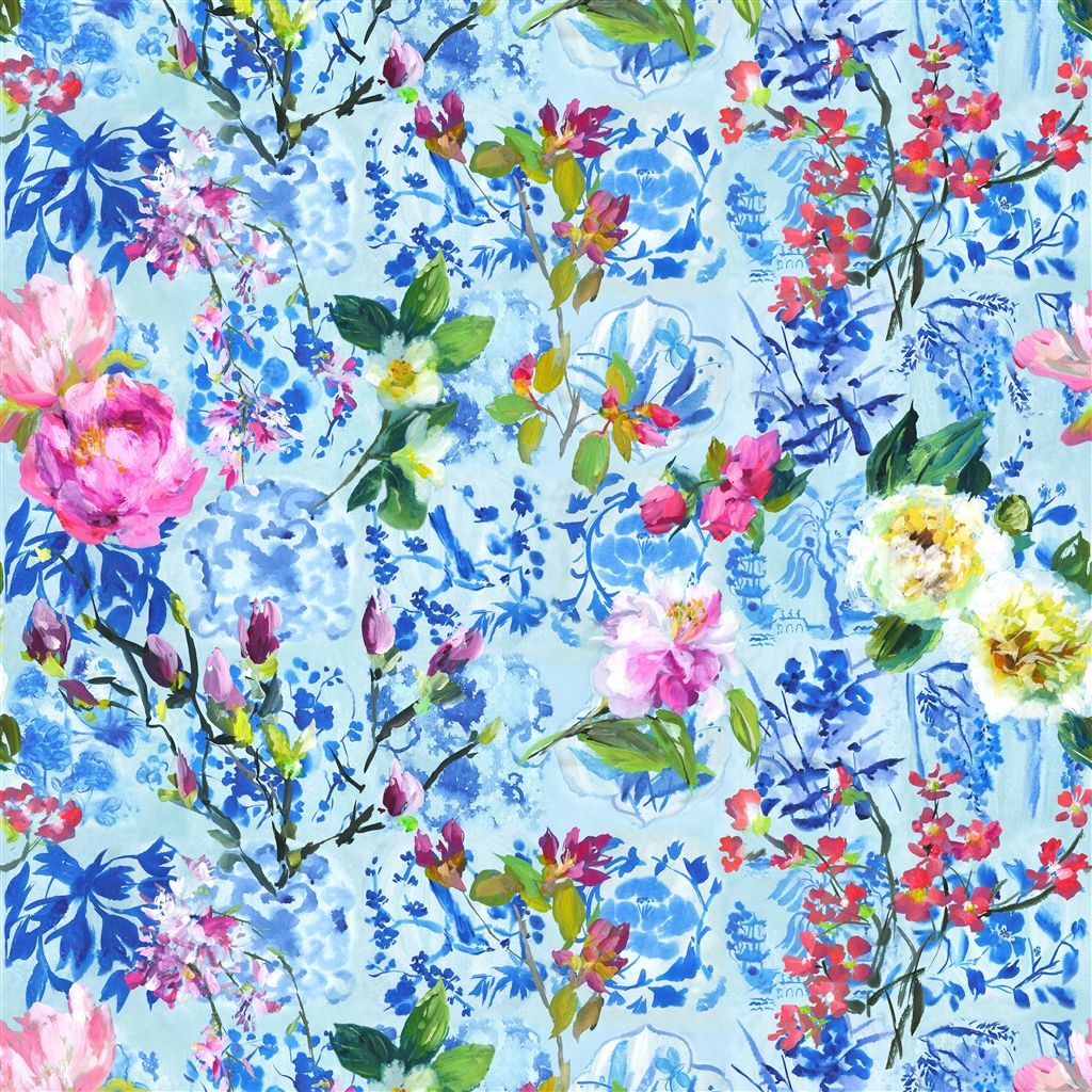 Wallpaper - Designers Guild - Majolica - Majolica - Cornflower - Matching set -