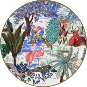 Gien - Jardin du Palais - farfurie canape flamingo - Ø 17 cm